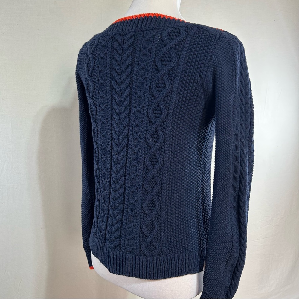 J. Crew Navy Cable Knit Sweater - Picture 6 of 16